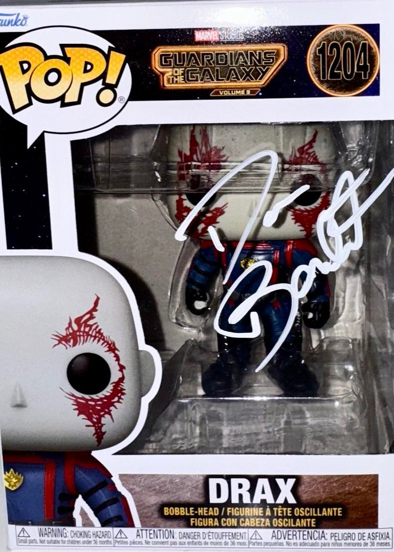Dave Bausista Signed Funko Pop #1204 "Drax" GOTG - PSA COA #01